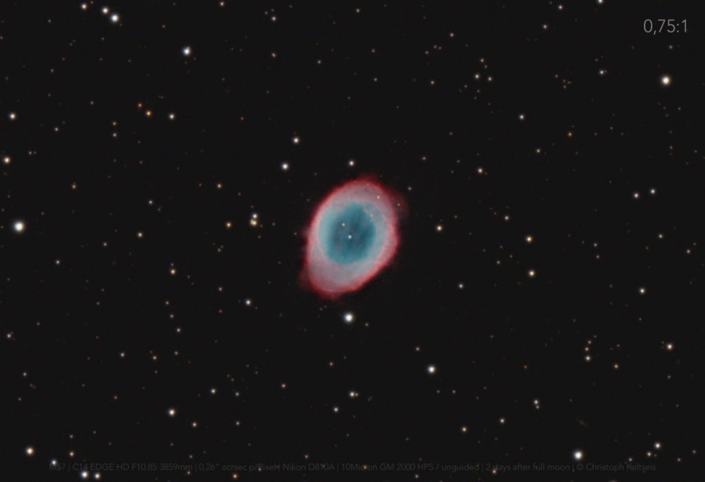 M57 - Ringnebel aufgenommen mit C14 EDGE HD - Christoph Kaltseis